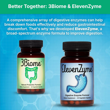 3Biome Natural Probiotic Supplement for Gut Health, Vegan, Gluten-Free